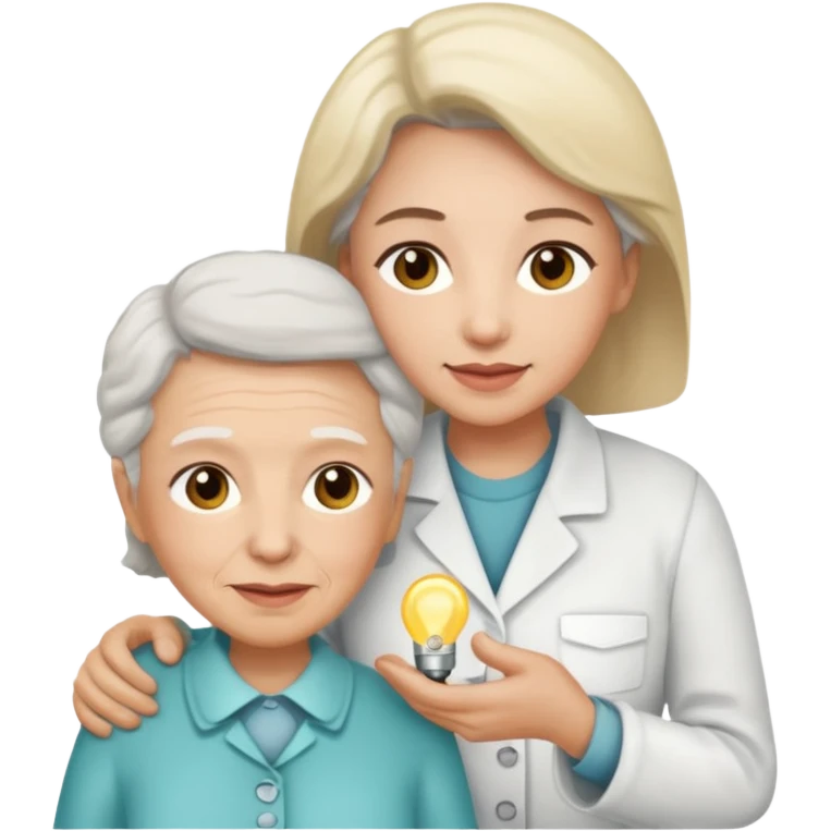 Caregiver with elderly person emoji