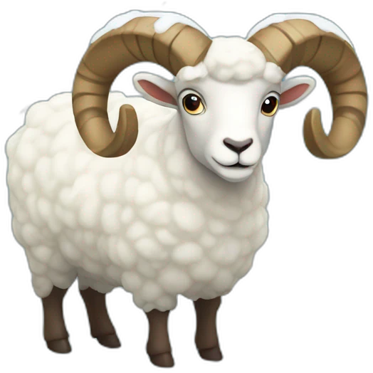 ram under the snow emoji