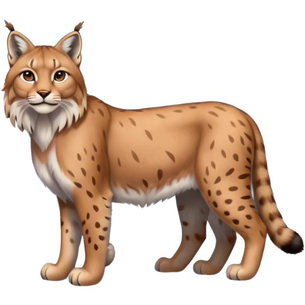 Eurasian Lynx in the snow beautiful aesthetic scenery (full body) emoji