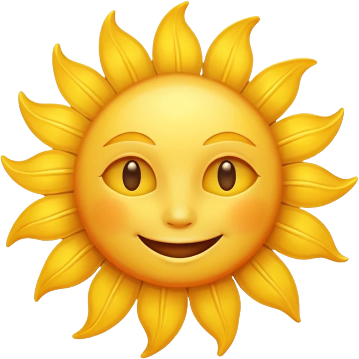 A happy sun emoji emoji