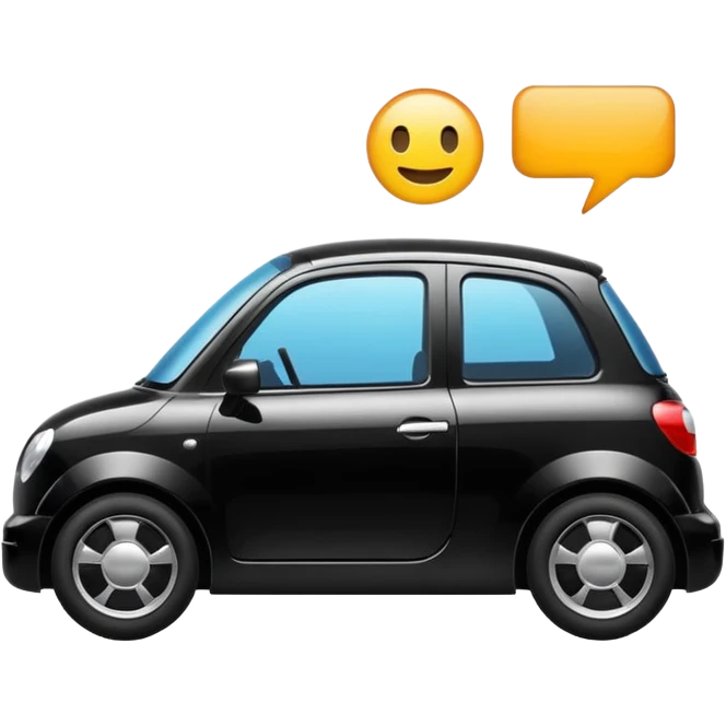 black small car emoji