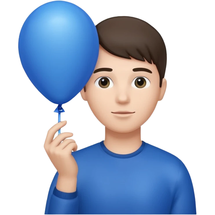 layer holding blue balloon emoji