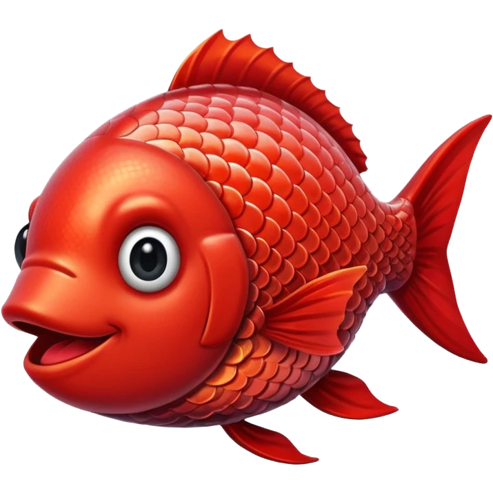 Fish smiling with big red lips emoji