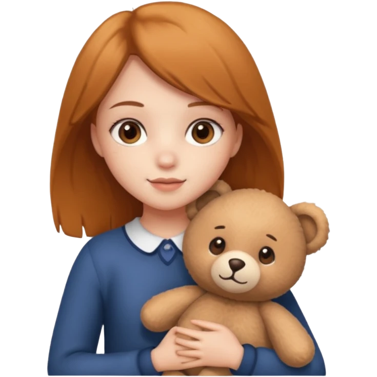 spetical girl with bear  emoji