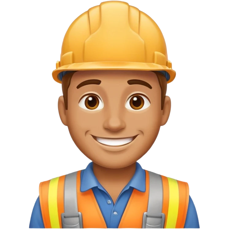 Construction worker happy emoji