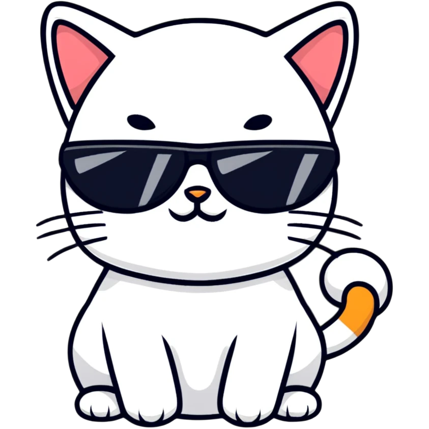 Cat with sunglasses emoji