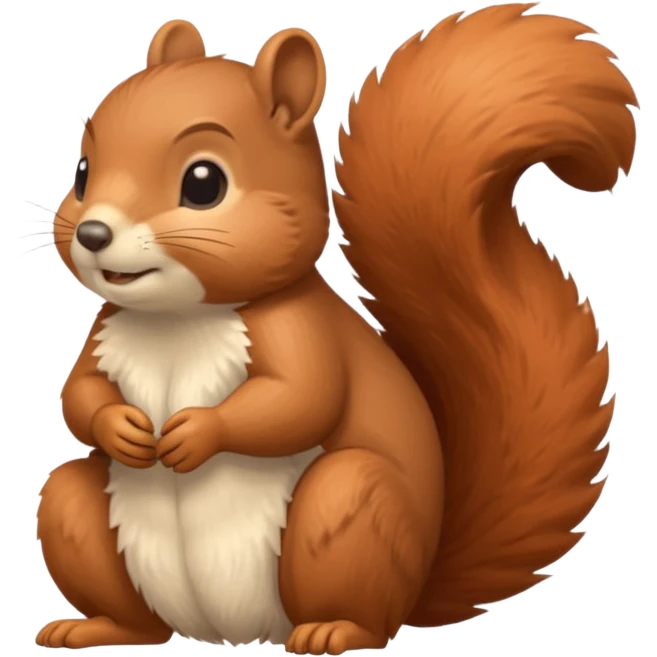 cosy squirrel eyes closed emoji