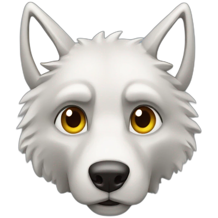 Loup tête de vache emoji