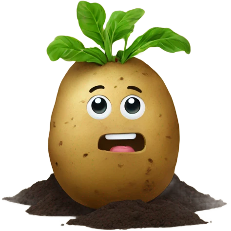 potato with soil emoji