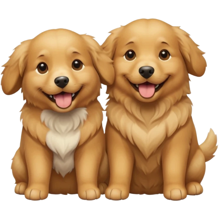 a cute dog couple emoji