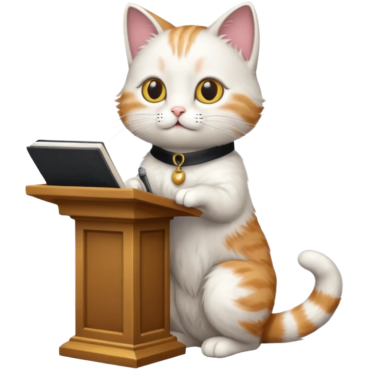 Katze am rednerpult emoji