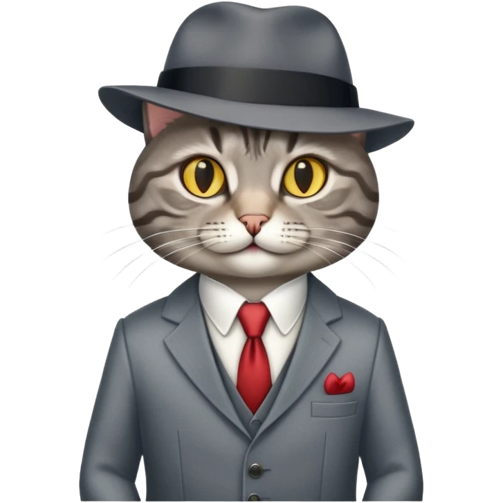 Mobster cat emoji