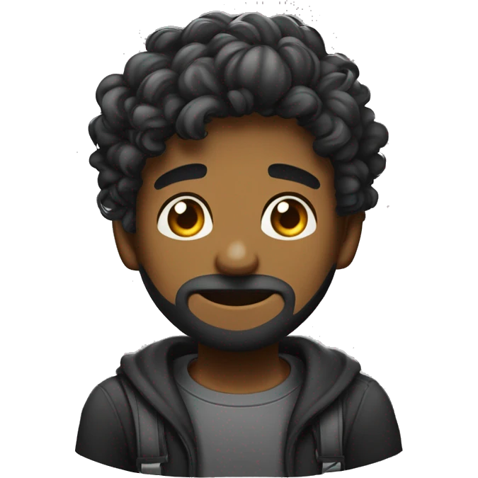 emote para twitch, logotipo ilustrado, plano médio curto, cabelo loiro escuro, olhos castanhos, camiseta preta , cabelo curto e raspado dos lados, estilo anime, personagem masculino emoji