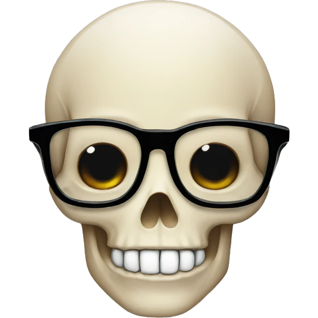 Skull emoji with glasses  emoji
