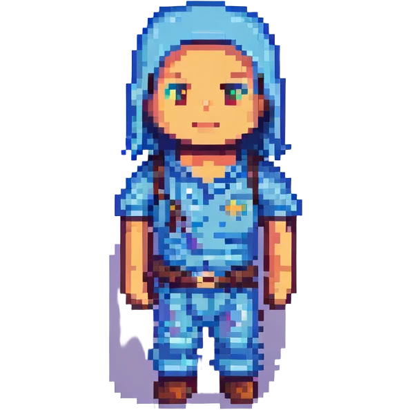 Ehsan in the style of pixel art, front view emoji