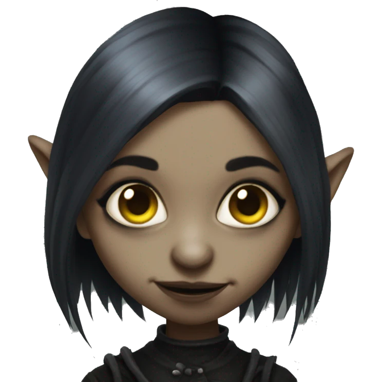Goblin goth girl emoji