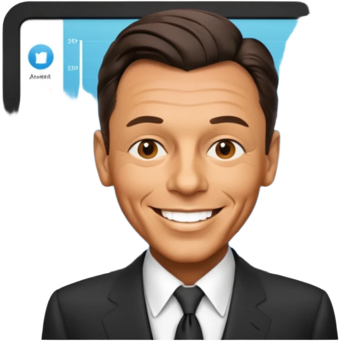 Frank sinatra emoji showing some data anlytics emoji