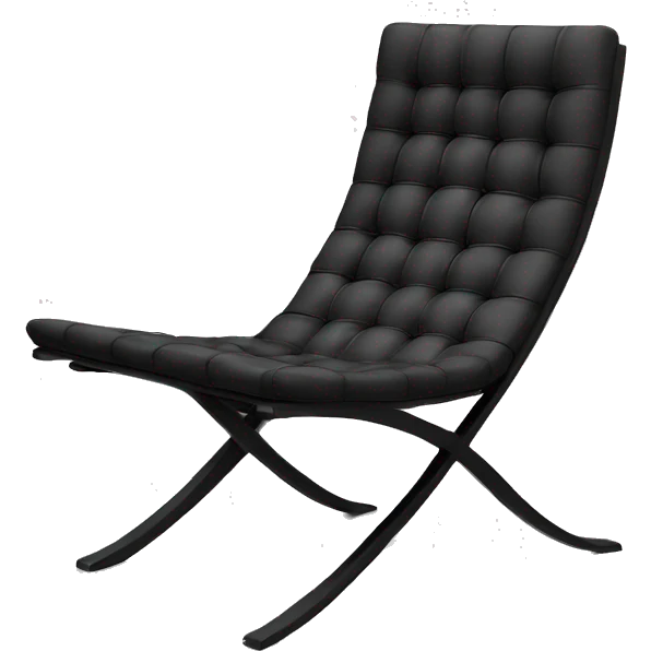 barcelona chair in black color  emoji