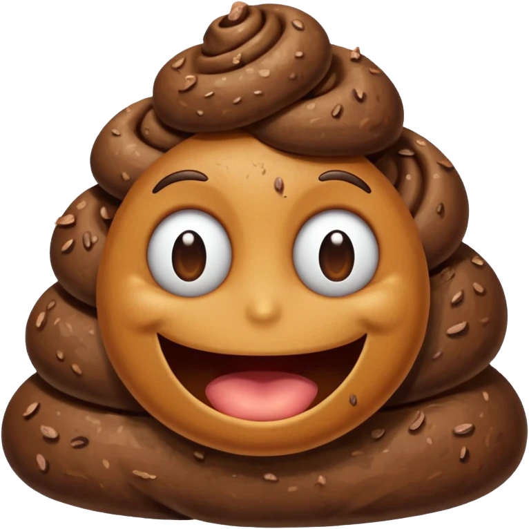 happy face with poop  emoji