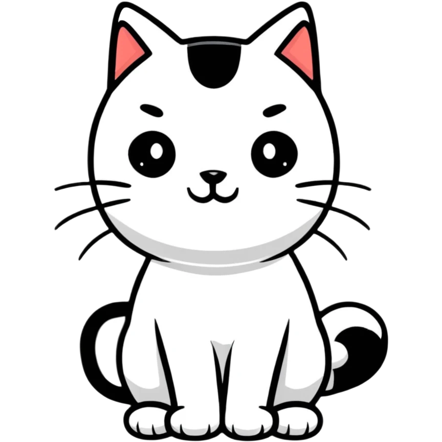 cute pink cat emoji