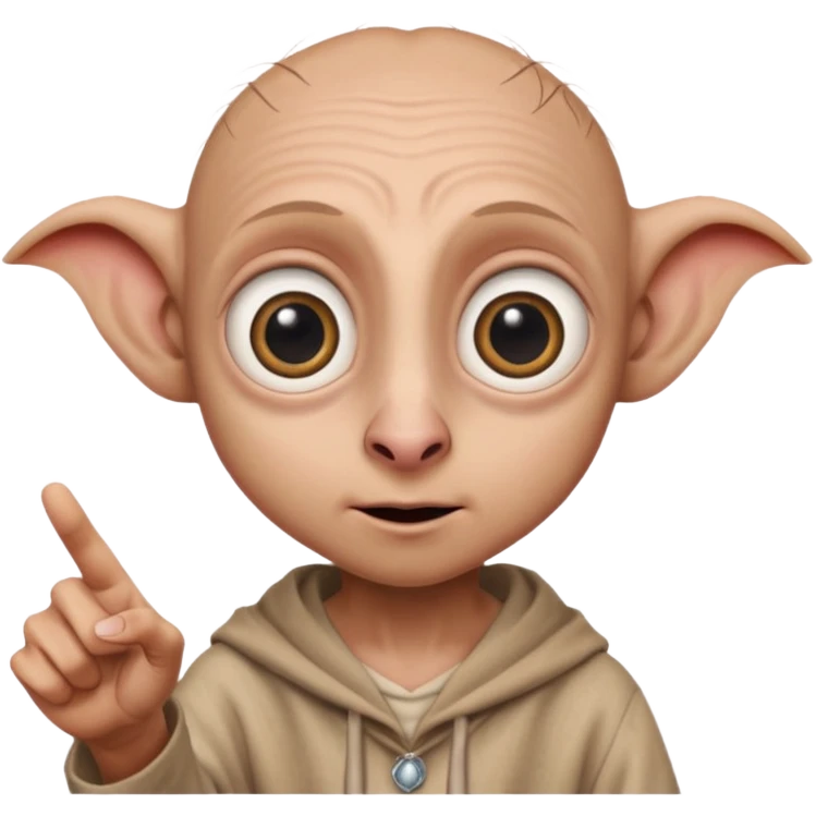 Incredibly shocked wow react image of dobby  emoji