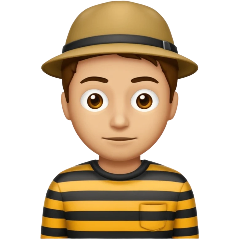 A theif robber emoji,Stripped shirt. emoji