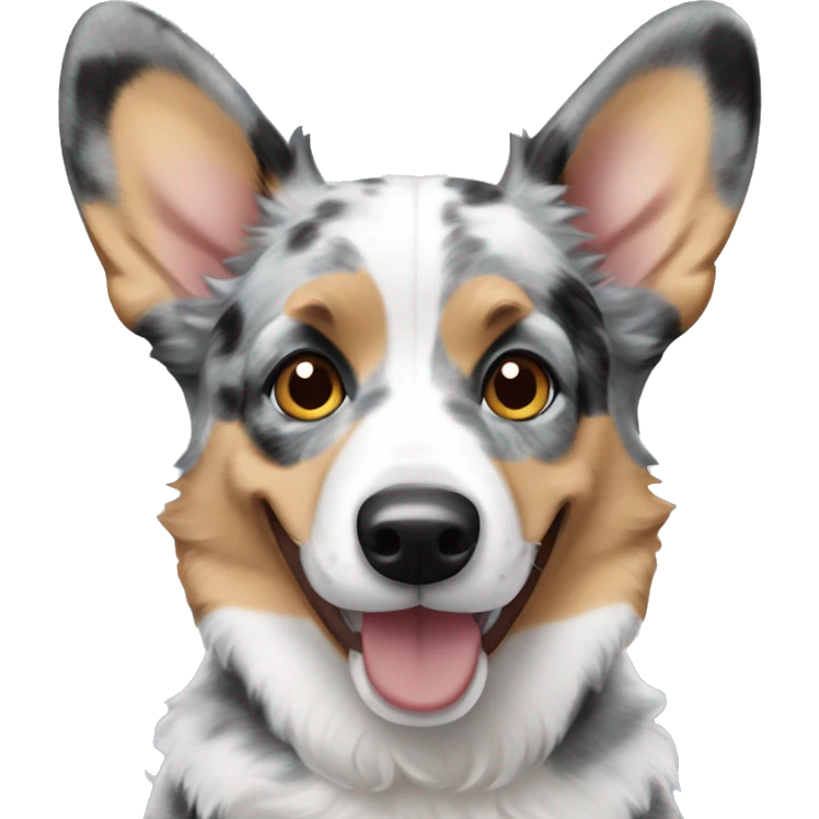 Blue Merle welsh corgi emoji