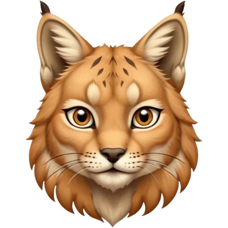 A high-resolution photo-realistic digital illustration of a majestic young lynx, chest upward A high-resolution, photo-realistic digital illustration of a majestic young Eurasian lynx, shown from the chest upward.  emoji