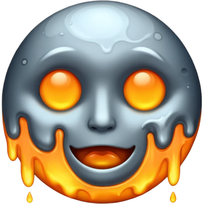 Melting moon emoji