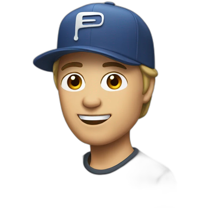 Radio presenter with cap emoji