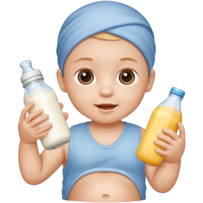 Baby holding bottle emoji