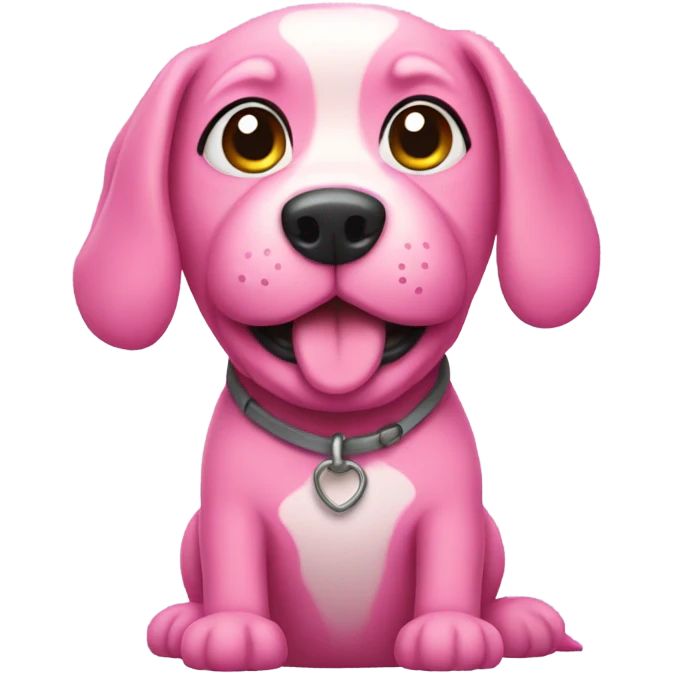 pink dog emoji
