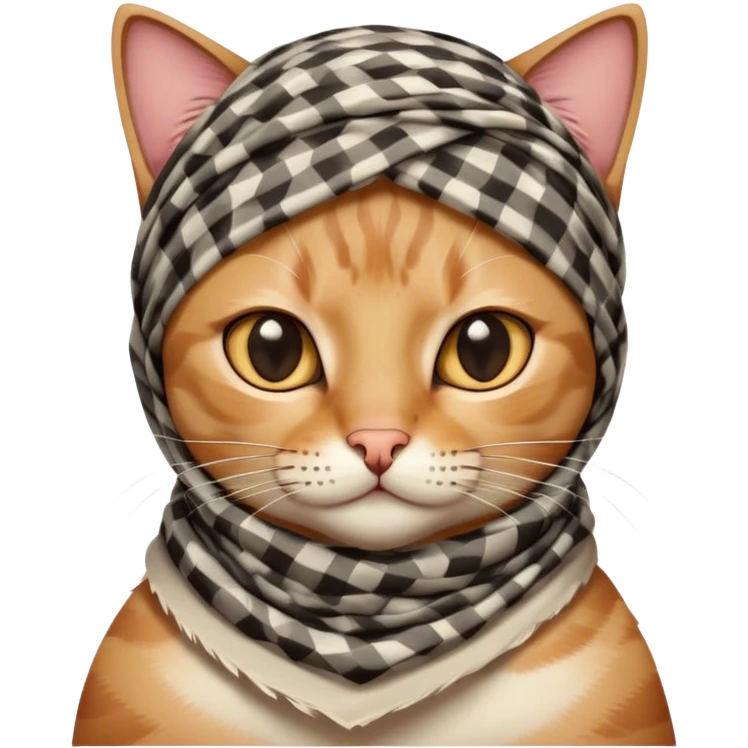 un chat avec un chachia emoji