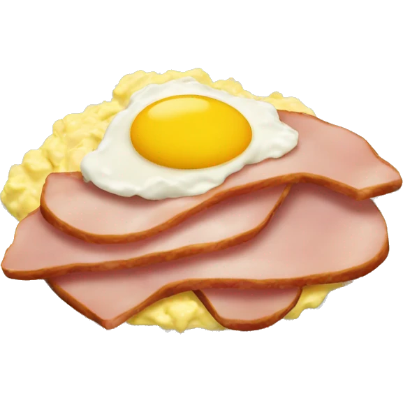 Scrambled eggs and ham emoji
