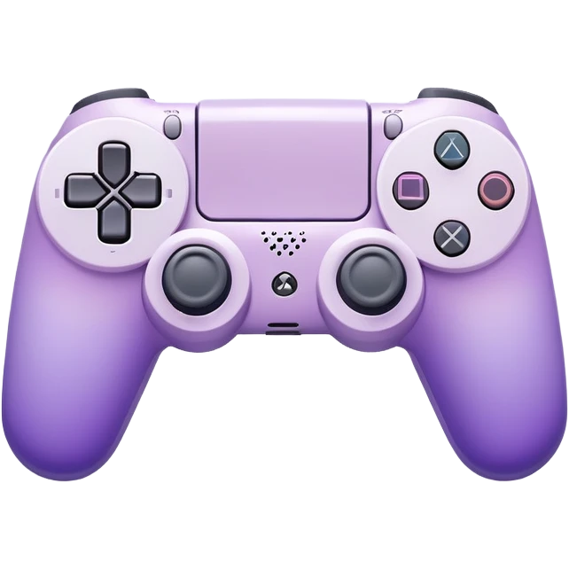 pastel purple and white gradients PlayStation controller  emoji