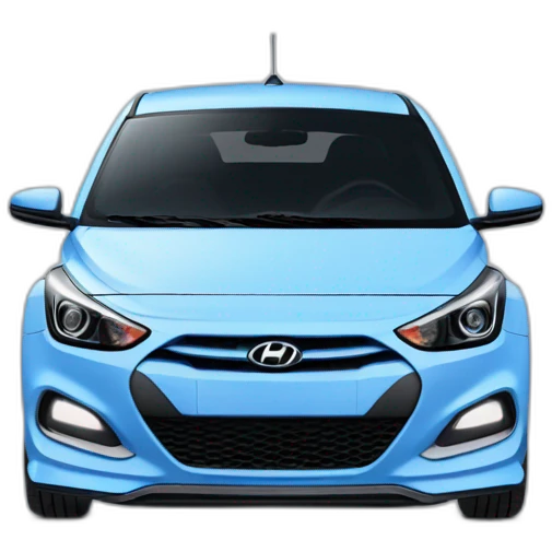 light blue hyundai i20N emoji