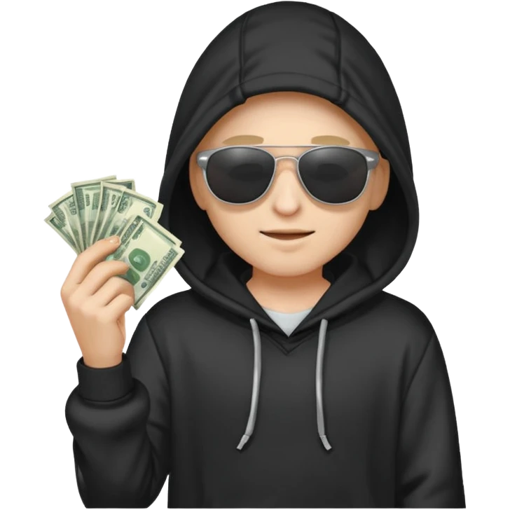 hoodie, sunglasses, money ANGEL emoji