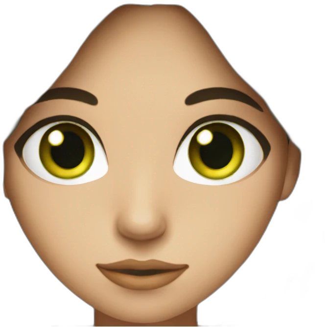 green-eyed brunette emoji