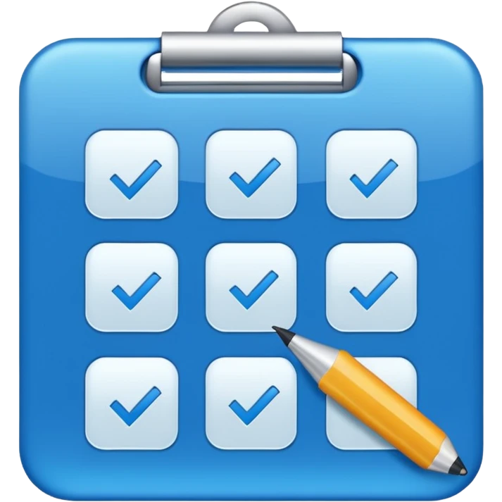 blue checklist emoji