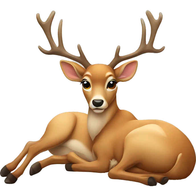 Deer lying down emoji