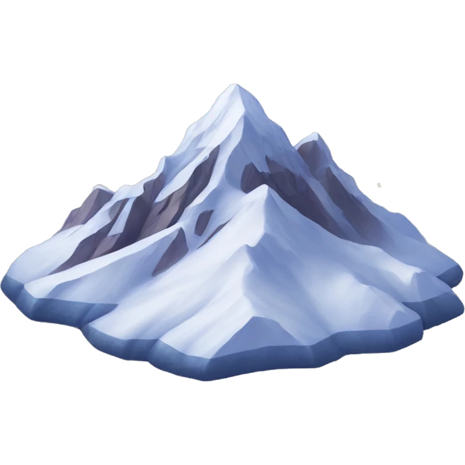 Snowcapped Mountain with stars above it emoji