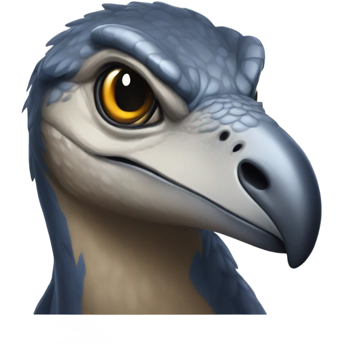 smart raptor emoji