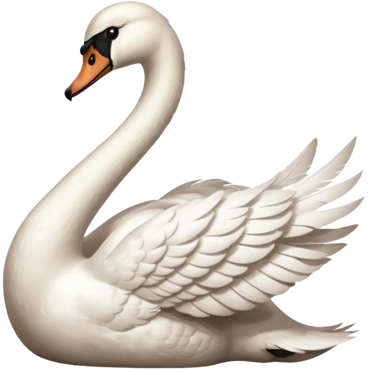 A swan who stand on right see on left emoji