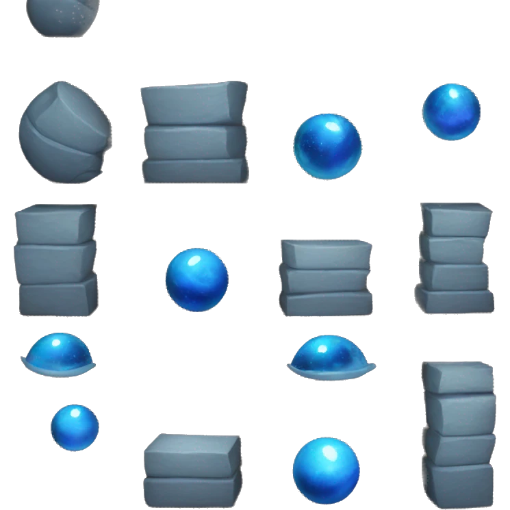 shelves with blue orb prophecies emoji