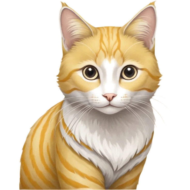 Реалистичная кошка с желтыми глазами  emoji