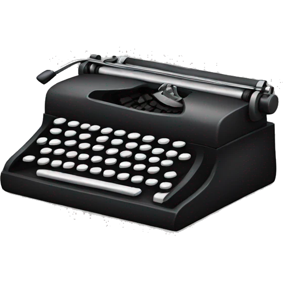 black tipewriter emoji