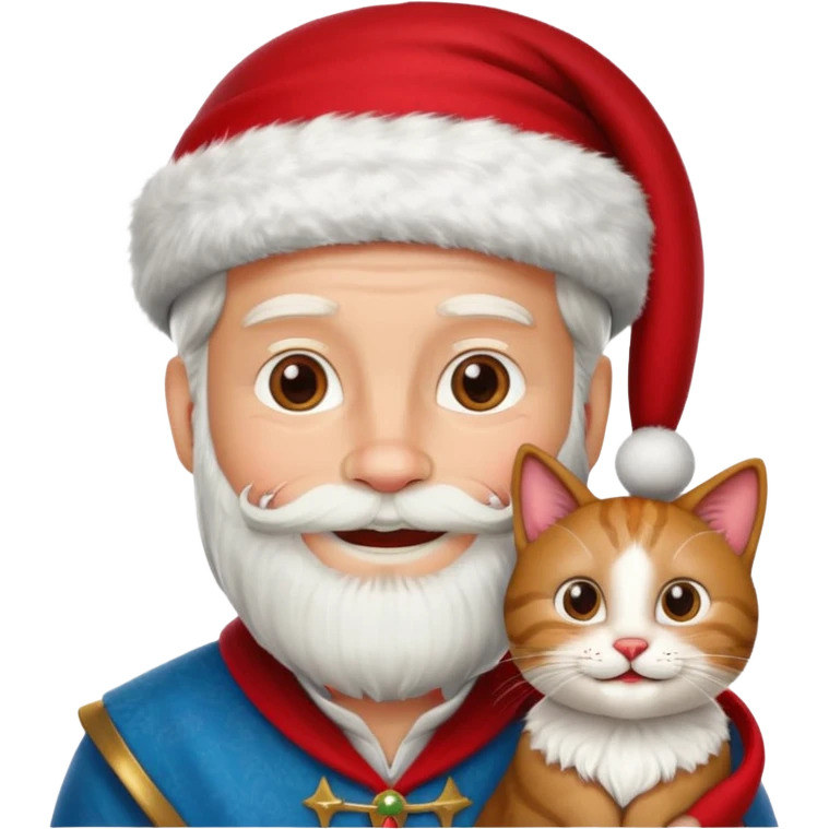 sinterklaas maar hij houd een kat vast emoji