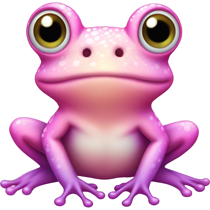 Light pink Fairy frog with gradient wings emoji