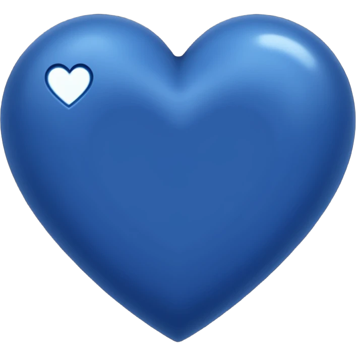 A dark blue simple heart emoji
