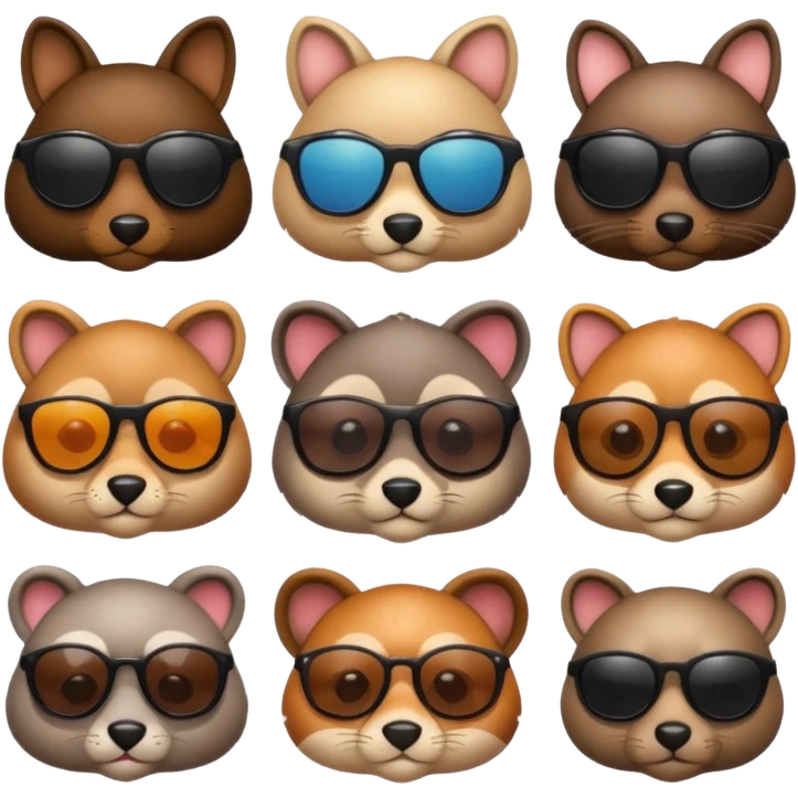 a sunglasses animals emoji